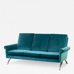 Ico Parisi Ico Parisi for Cassina Blue Velvet Sofa mod 875 - 4319684