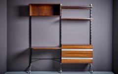 Ico Parisi Ico Parisi for MIM Shelf with Desk in Rosewood and Metal - 3227817