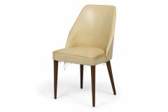 Ico Parisi Ico Parisi for Singer and Sons Mid Century Beige Leather Side Game Chairs - 2787418