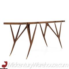 Ico Parisi Ico Parisi for Singer and Sons Mid Century Walnut and Brass Console Table - 3684544