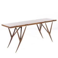 Ico Parisi Ico Parisi for Singer and Sons Mid Century Walnut and Brass Console Table - 4435898