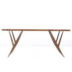 Ico Parisi Ico Parisi for Singer and Sons Mid Century Walnut and Brass Console Table - 4435900