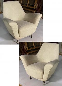 Ico Parisi Ico Parisi pair of comfy lounge chair newly reupsholstered pair of chair - 2363923