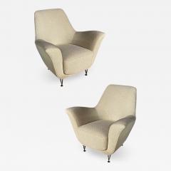 Ico Parisi Ico Parisi pair of comfy lounge chair newly reupsholstered pair of chair - 2366958