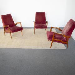 Ico Parisi Ico Parisi set of three armchairs 1950s - 3990752