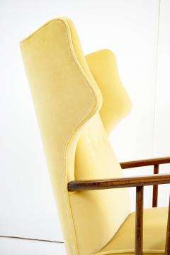 Ico Parisi Ico Parisi yellow velvet and walnut bergere armchair by Ariberto Colombo 1950 - 2732807