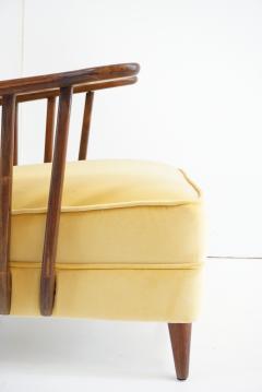 Ico Parisi Ico Parisi yellow velvet and walnut bergere armchair by Ariberto Colombo 1950 - 2732808