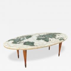 Ico Parisi Italian 1950s Onyx Marble Global World Map Coffee Table Mid Century Modern - 3044831