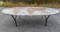 Ico Parisi Italian 1950s Onyx Marble Global World Map Coffee Table Mid Century Modern - 4358815