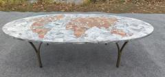Ico Parisi Italian 1950s Onyx Marble Global World Map Coffee Table Mid Century Modern - 4358816