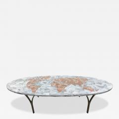 Ico Parisi Italian 1950s Onyx Marble Global World Map Coffee Table Mid Century Modern - 4361313