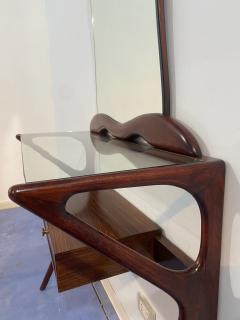 Ico Parisi Italian Mid Century Console table with mirror attributed to Ico Parisi 1950s - 3705163