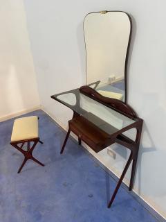 Ico Parisi Italian Mid Century Console table with mirror attributed to Ico Parisi 1950s - 3705164