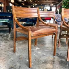 Ico Parisi Italian Walnut and Leather Dining Chairs by Ico Parisi 1959 - 583225