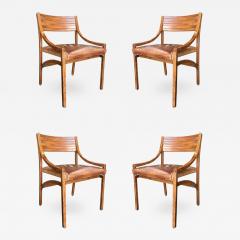 Ico Parisi Italian Walnut and Leather Dining Chairs by Ico Parisi 1959 - 587471