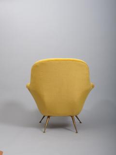 Ico Parisi Italian mid century armchairs upholstered in a silk mohair velvet - 3391432