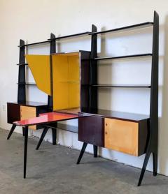 Ico Parisi Large Ico Parisi Style Of Laminated Veneered Bar Wall Unit circa 1955 - 3175678