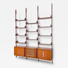 Ico Parisi Large Library Roomdivider in Teak and Metal Italy 1960s - 3190455