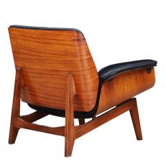 Ico Parisi Late 1950s Ico Parisi sculptural rosewood leather lounge chair MIM Roma - 4747266