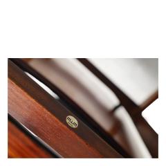 Ico Parisi Late 1950s Ico Parisi sculptural rosewood leather lounge chair MIM Roma - 4747270