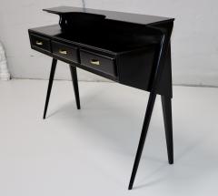 Ico Parisi Mid Century Modern Italian Two Tier Sculptural Console In Black Lacquer - 3277537