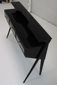 Ico Parisi Mid Century Modern Italian Two Tier Sculptural Console In Black Lacquer - 3277540