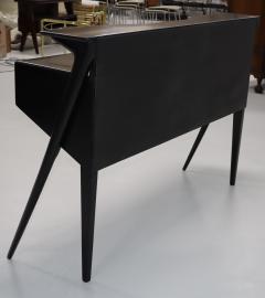Ico Parisi Mid Century Modern Italian Two Tier Sculptural Console In Black Lacquer - 3277542