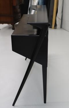 Ico Parisi Mid Century Modern Italian Two Tier Sculptural Console In Black Lacquer - 3277543
