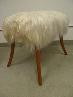 Ico Parisi Pair of Italian Long Hair Goatskin Benches - 1759615