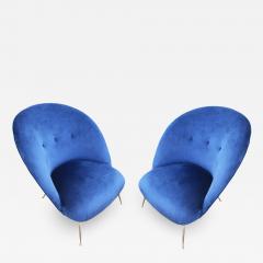 Ico Parisi Pair of Italian Mid Century Armchairs in the Style of Ico Parisi - 1537601