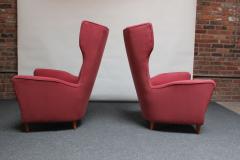 Ico Parisi Pair of Italian Modernist Wingback Lounge Chairs by Ico Parisi - 2665719