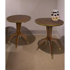 Ico Parisi Pair of Italian Sculptural End Tables with Rosewood Tops 1950s - 3942940