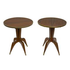 Ico Parisi Pair of Italian Sculptural End Tables with Rosewood Tops 1950s - 3942941