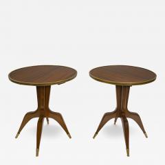 Ico Parisi Pair of Italian Sculptural End Tables with Rosewood Tops 1950s - 3944622