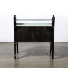 Ico Parisi Pair of Mid Century Ebonized Walnut Brass Sculptural Nightstands by Ico Parisi - 3523767