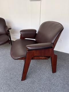 Ico Parisi Pair of Wood Armchairs by Ico Parisi for MIM Roma Italy 1960s - 2735519