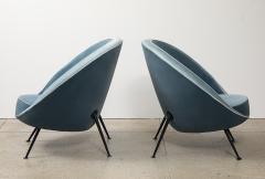Ico Parisi Rare Pair of 813 Uovo Lounge Chairs by Ico Parisi - 4254434