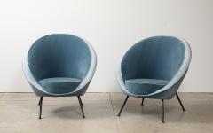Ico Parisi Rare Pair of 813 Uovo Lounge Chairs by Ico Parisi - 4254435