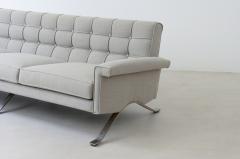 Ico Parisi Rare model 875 sofa in steel and upholstered fabric  - 3387270