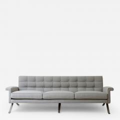 Ico Parisi Rare model 875 sofa in steel and upholstered fabric  - 3391164