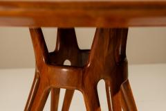 Ico Parisi Round Dining Room Table in Walnut attr to Ico Parisi Italy 1950s - 4570584