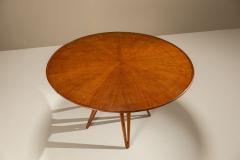 Ico Parisi Round Dining Room Table in Walnut attr to Ico Parisi Italy 1950s - 4570585