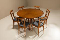 Ico Parisi Round Dining Room Table in Walnut attr to Ico Parisi Italy 1950s - 4570587