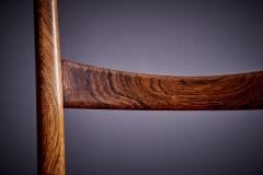 Ico Parisi Set of 6 Rosewood Dining Chairs in the manner of Ico Parisi with red upholstery - 3404859