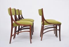 Ico Parisi Set of five Mid Century Modern Green reupholstered Dining Chairs by Ico Parisi - 3385313