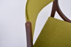 Ico Parisi Set of five Mid Century Modern Green reupholstered Dining Chairs by Ico Parisi - 3385318