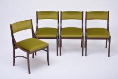 Ico Parisi Set of four Mid Century Modern Green reupholstered Dining Chairs by Ico Parisi - 1951061