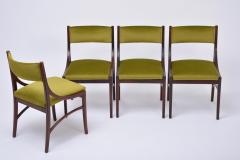 Ico Parisi Set of four Mid Century Modern Green reupholstered Dining Chairs by Ico Parisi - 1951062