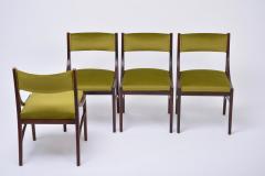 Ico Parisi Set of four Mid Century Modern Green reupholstered Dining Chairs by Ico Parisi - 1951064