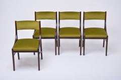 Ico Parisi Set of four Mid Century Modern Green reupholstered Dining Chairs by Ico Parisi - 1951065